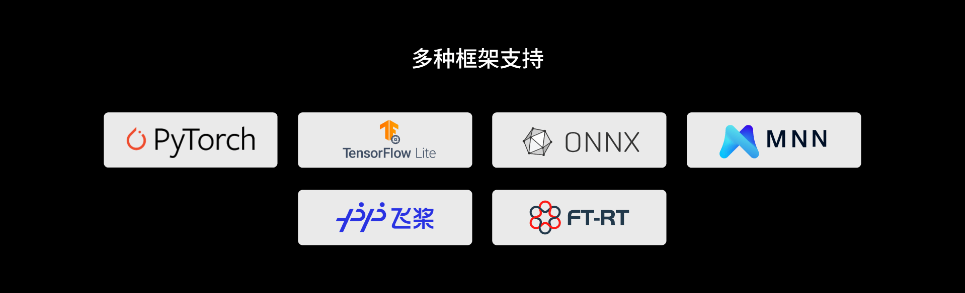多种框架支持